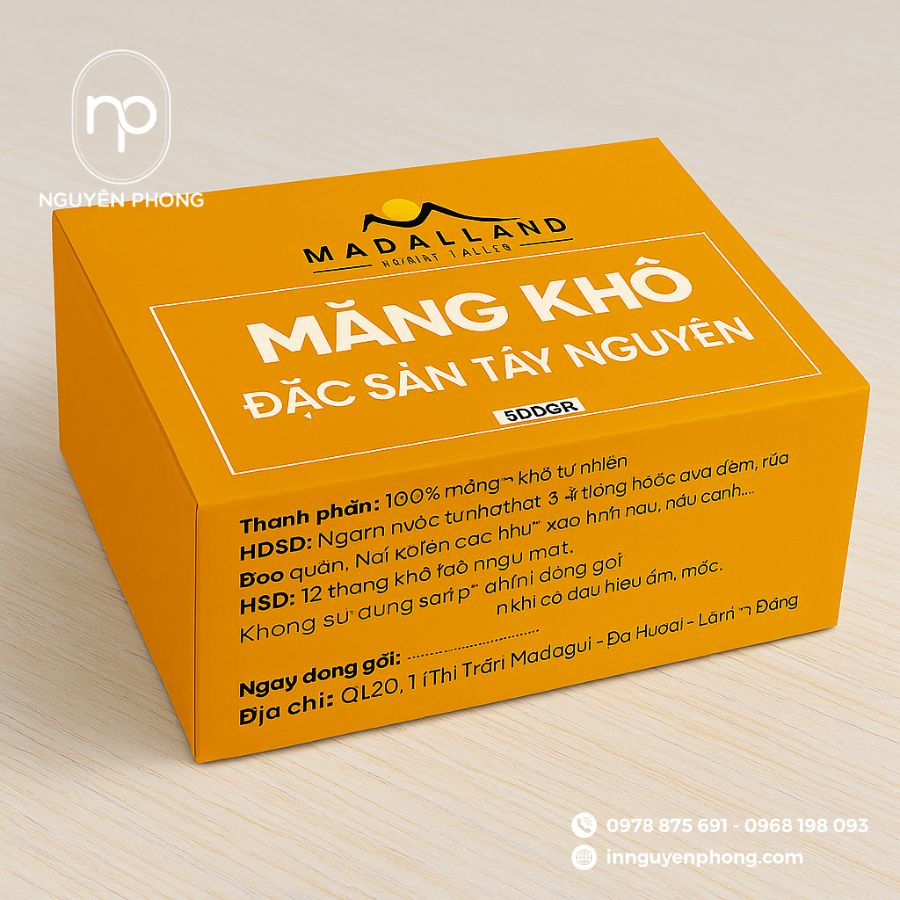 In hộp giấy đựng măng khô đẹp